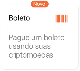 Service card: Boleto, with a “Novo” badge.