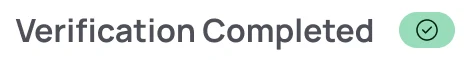 Verification Completed with a green check badge.